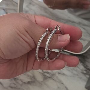 Elegant Silver Hoop Earrings